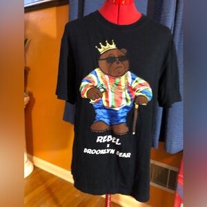 Rebel Minds Brooklyn Bear Graphic T Shirt Black